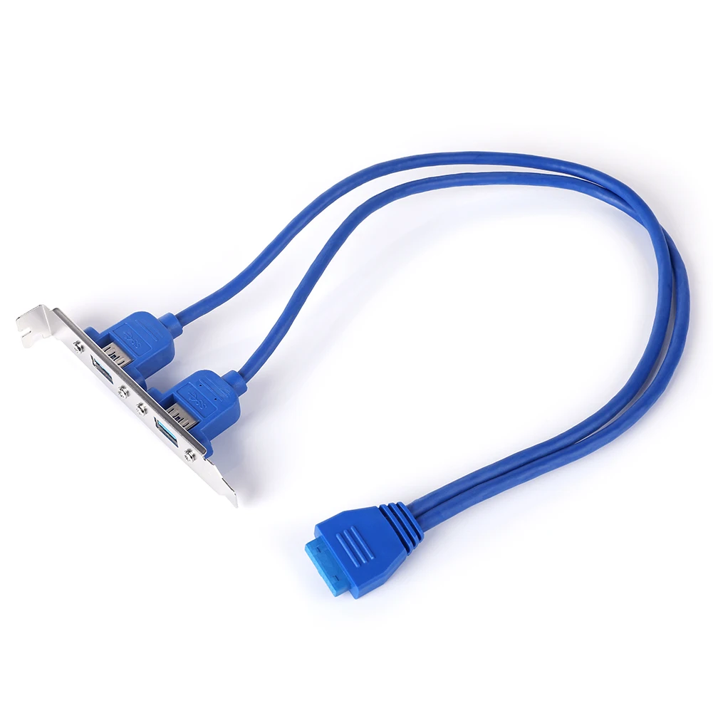 USB 3.0 Back Panel Motherboard USB 3.0 20 Pin to 2 USB3.0 Baffle Expansion Cable