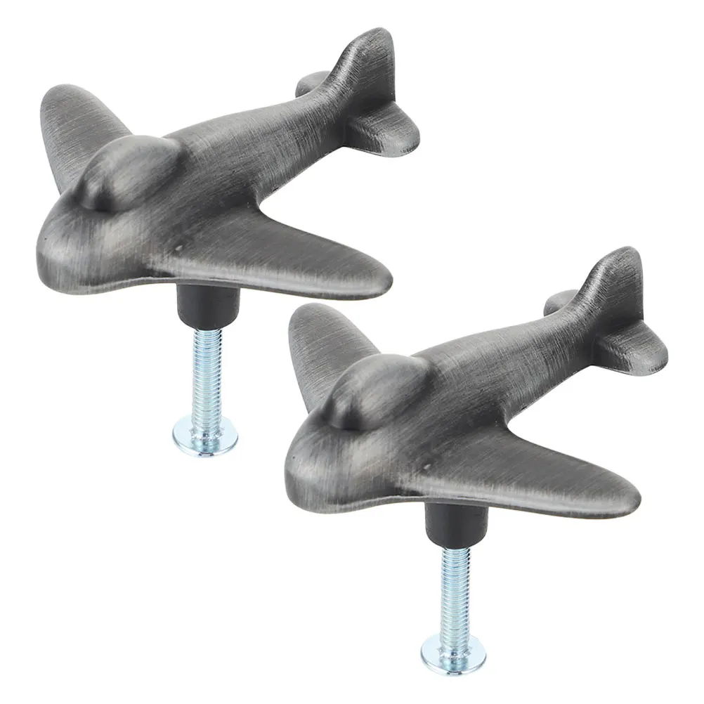 

2 set 2 Sets Airplane Knobs Zinc Alloy Drawer Handles Cabinet Pulls Kids Room Decor Hardware Screws Included Safe Design Sturdy