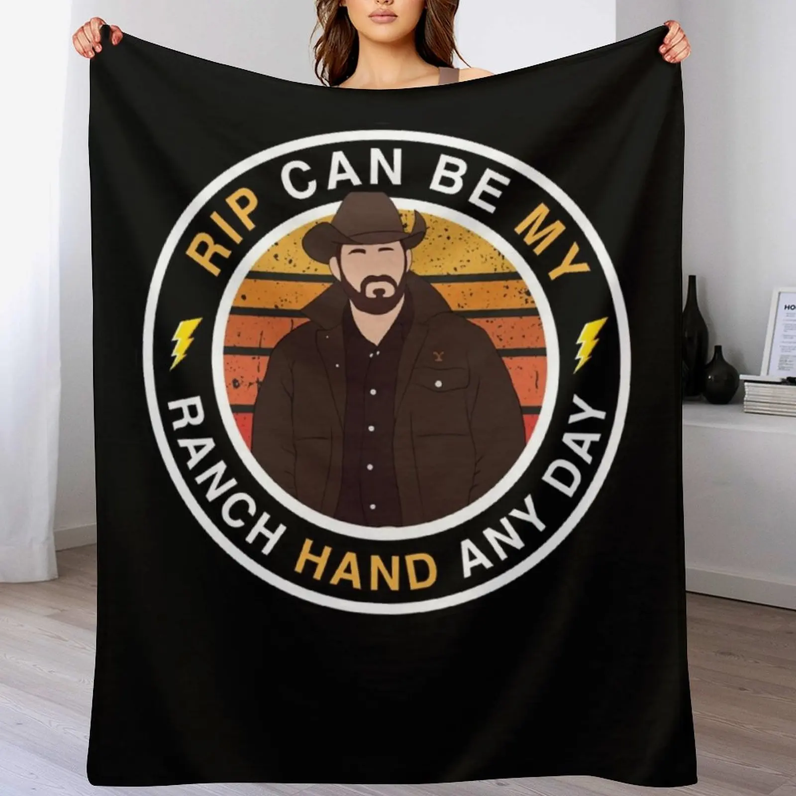 

Rip can be my ranch hand any day. Rip Wheeler. Yellowstone. Essential Throw Blanket Warm Plush Fuzzy Blanket for Living Room