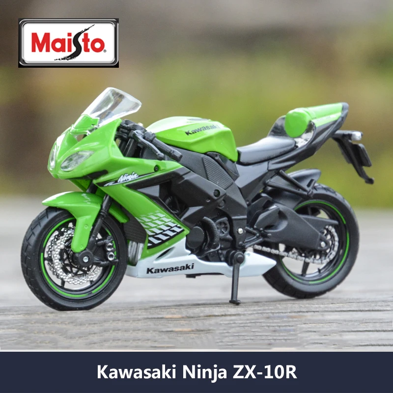 Maisto 1:18 Kawasaki Ninja ZX-10R Alloy Motorcycle Model Diecast Metal Toy Motorcycle Model Simulation Collection Children Gifts