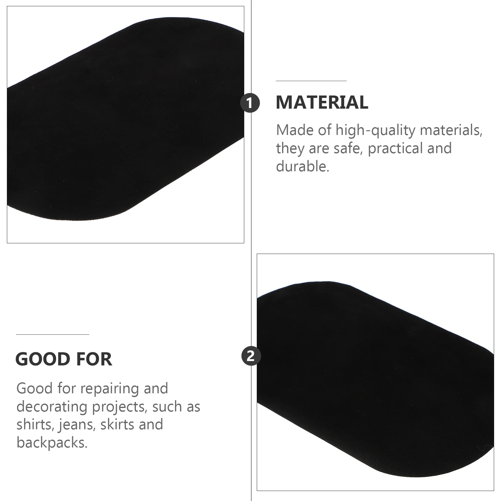 

10 Iron Cloth Patches for Clothing Repair Elliptical Iron On Cloth Patch Jeans Patch Sewing Appliques High Quality