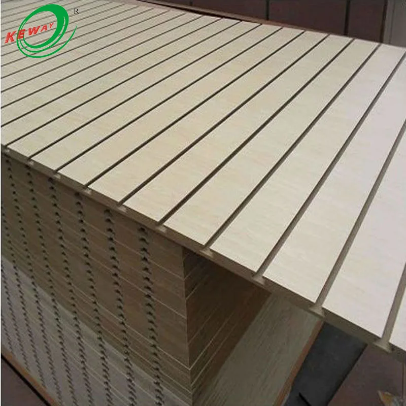 Hot Sale MDF Display Slatwall Panel Custom Colors Aluminum Strip E1 Formaldehyde Emission Standards