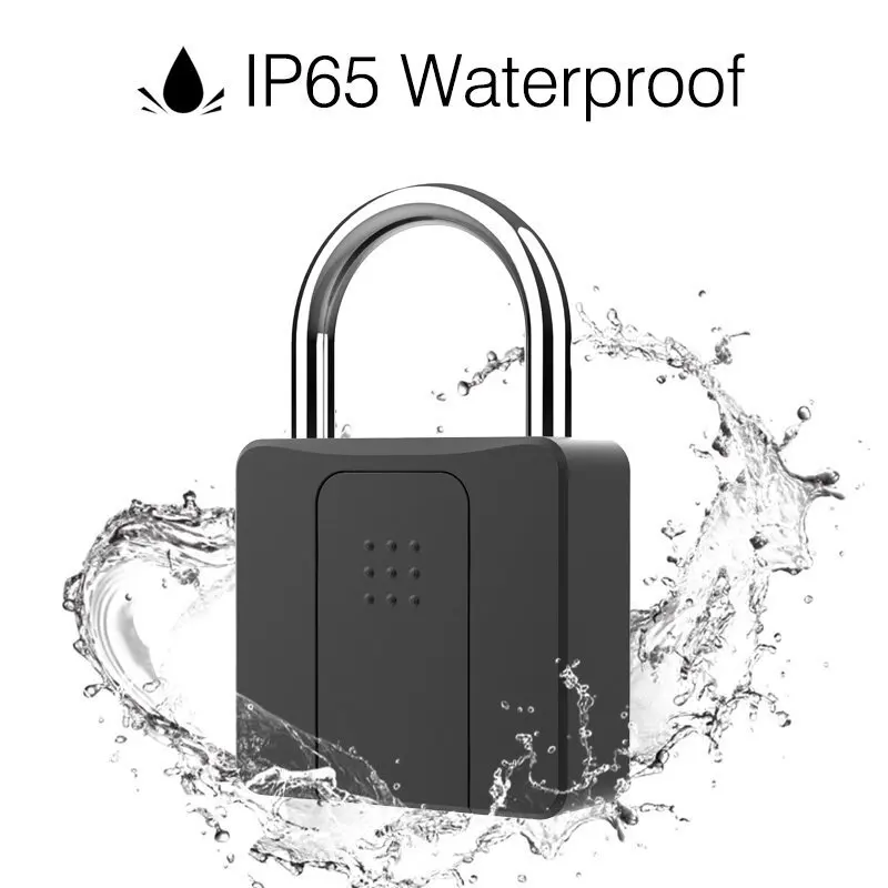 Smart Lock Outdoor Waterproof Fingerprint Padlock Courtyard Warehouse Large Lock Intelligent Remote Anti-theft Smart Lock