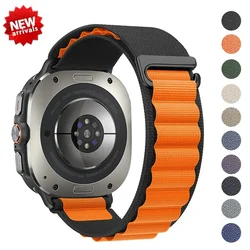 Alpine Loop correa para Samsung Galaxy Watch Ultra, pulsera deportiva de nailon con cierre de gancho en D, sin huecos, extremo curvo, 47mm