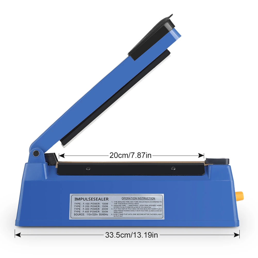 آلة ختم الأكياس الحرارية الكهربائية آلة سدادة الأكياس البلاستيكية اليد الصحافة الغذاء ختم حقيبة بلاستيكية دفعة السدادة آلة تغليف الحرارة السريعة