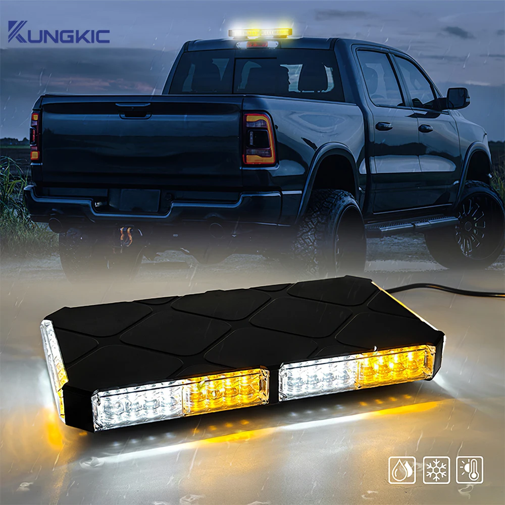 

Предупреждение о аварийной безопасности автомобиля, 48 светодиодов, стробоскопы на крыше, мигающий свет, полицейский маяк для грузовиков 12-24 В, строительной техники