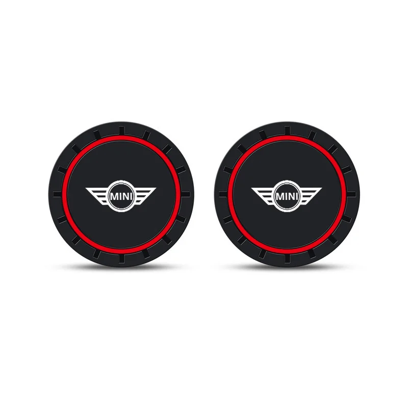 Car Anti Slip Mat Coaster Auto Water Cup Slot Pad Accessories For MINI Cooper One JCW R56 Countryman Clubman R50 R53 R55 R56 R58