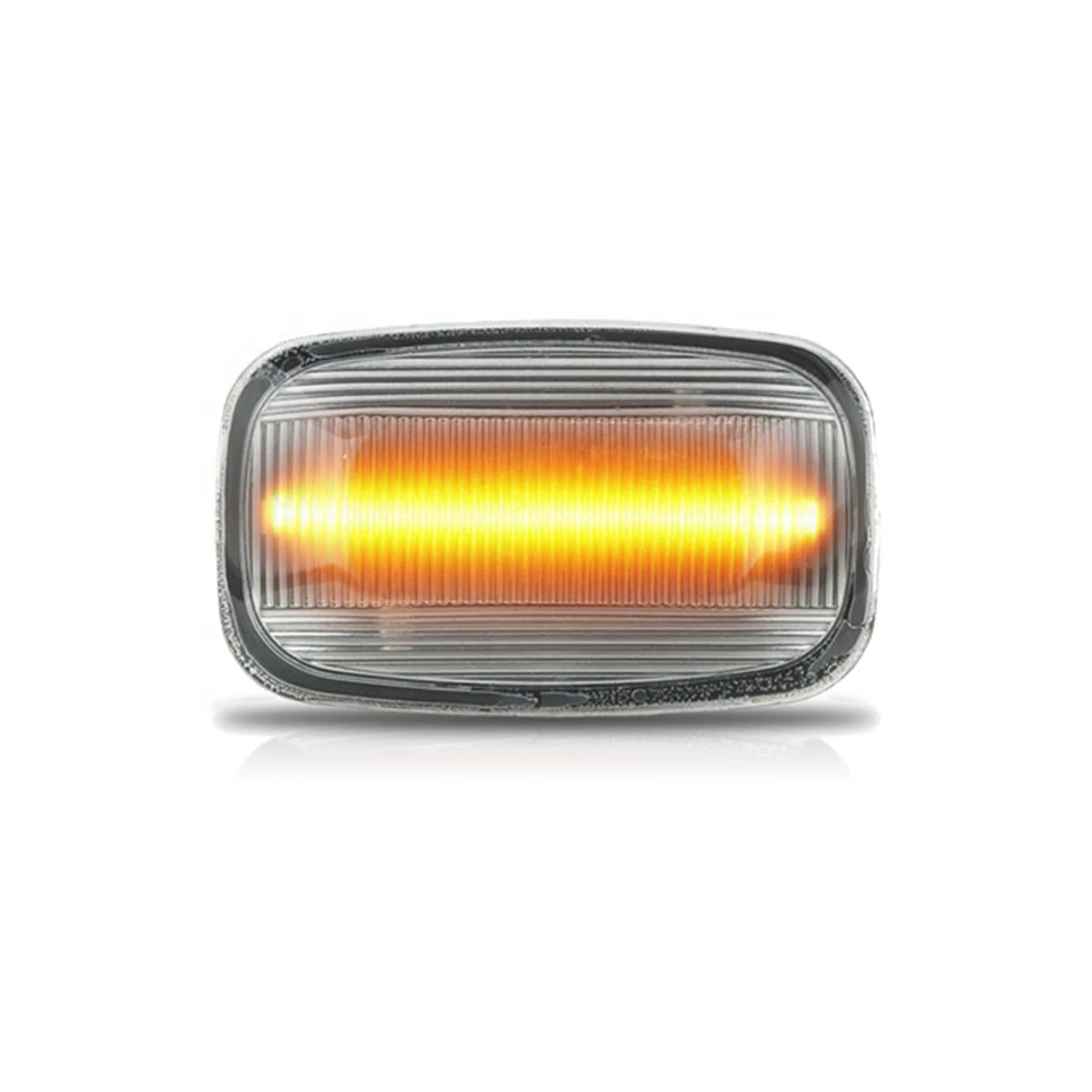 Lampu sinyal belok penanda samping Led dinamis putih Amber untuk Toyota Land Cruiser 80 1988-1997 lampu sein samping 2 buah
