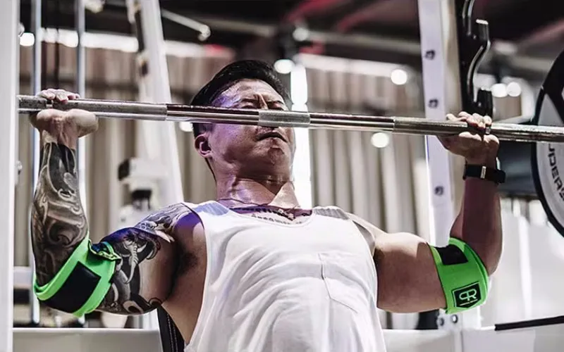 2-teilige Stärke-Ellenbogenbandagen für Gewichtheben, 90 cm, elastische Ellenbogenstütze und Kompression für Powerlifting, Cross-Workout-Ellenbogengurte – Detail 15