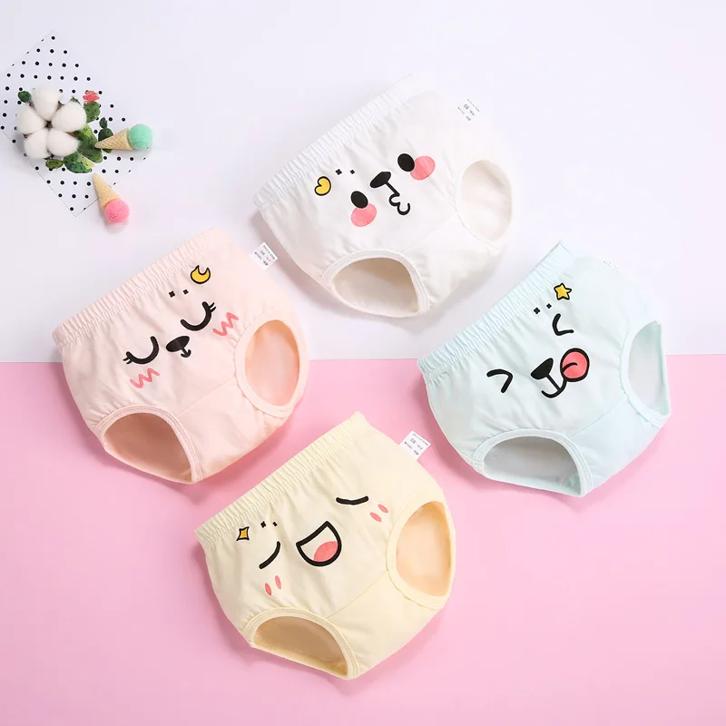 

Kids Boys Cute Cartoon Print Panties 3+y Young Children Breathable Comfort Underwear 4PCS Cotton Soft Antibacterial Girls Briefs