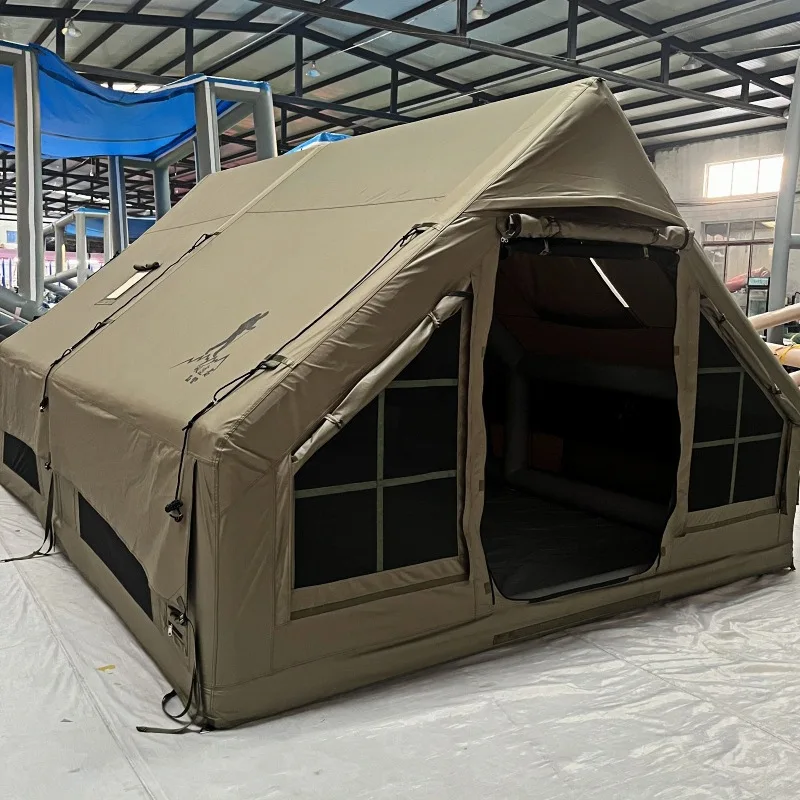 

12 плоских надувных палаток для кемпинга на открытом воздухе, водонепроницаемая и ветрозащитная, утолщенная палатка из ткани Оксфорд 600D, уличная палатка для кемпинга