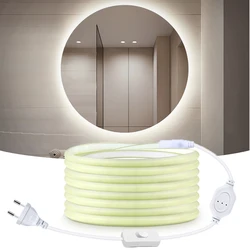 110V 220v COB Led Strip for Room Waterproof LED Under Cabinet Neon Tape Flexible Ribbon for Dressing Mirror Decorative Lighting