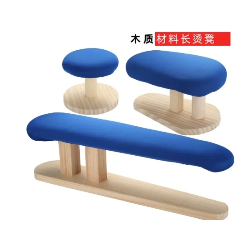 Solid Wood Ironing Stool Multi Functional Ironing Board Round Long Sleeve Ironing Bench for Clothes Sewing