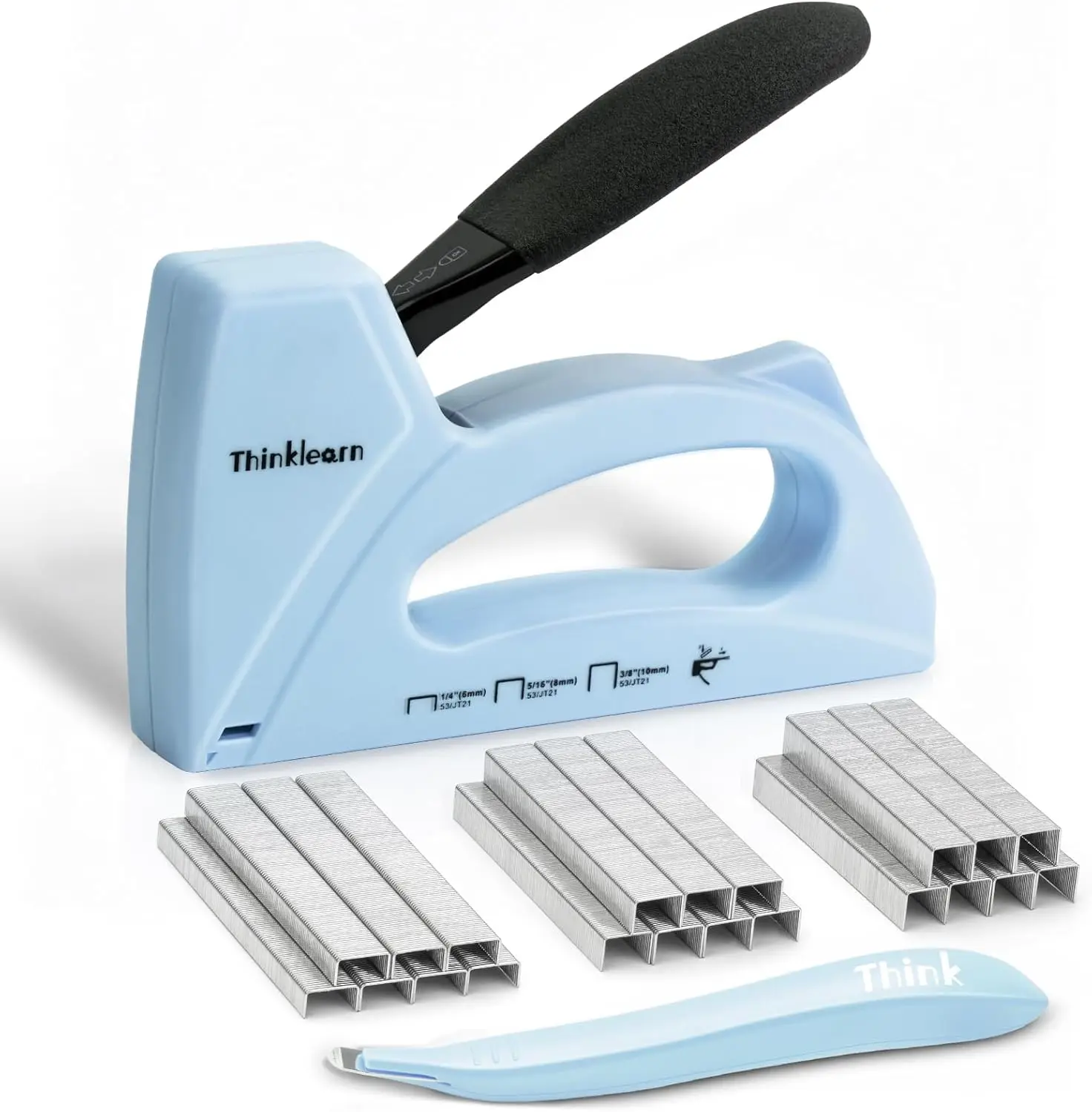 

Light Duty Staple Gun for Wood, Upholstery, Crafts with 1600pcs JT21 Staples & Remover