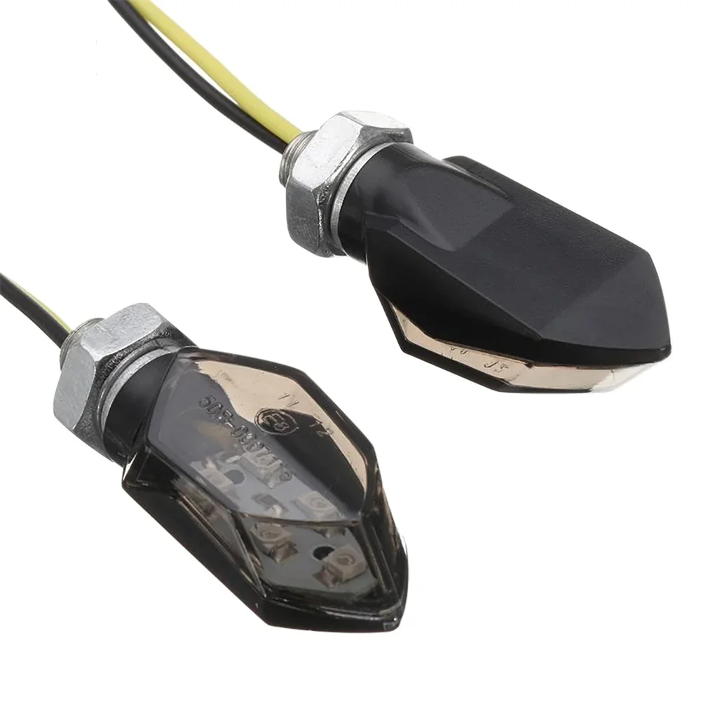 2Pcs Motorcycle Turn Signal Light Smoke Lens Indicator Light 5LED Moto Amber Blinker Indicator Lamp Signal Light for Kawasaki image 6