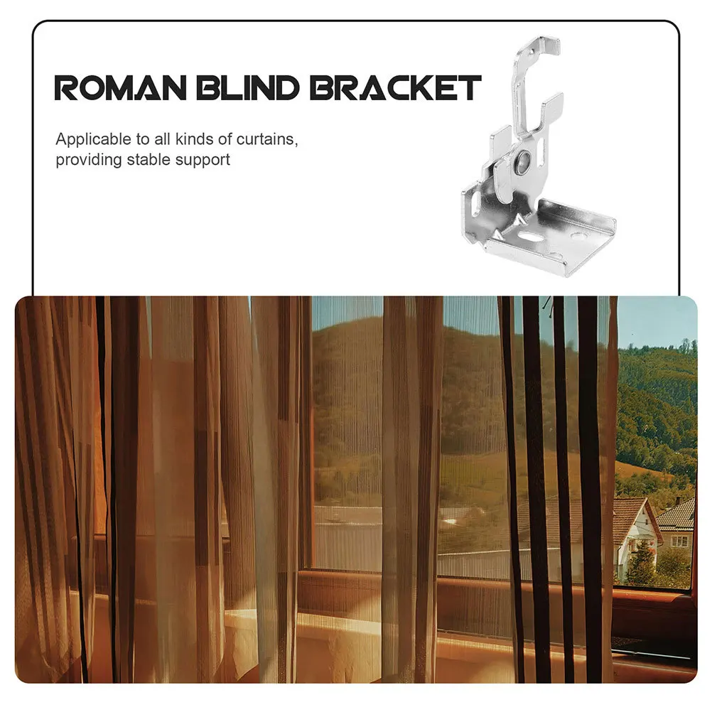 

5Pcs Roman Shade Brackets Easy Installation Hardware for Cordless Blinds Window Shades Antisway Rustproof