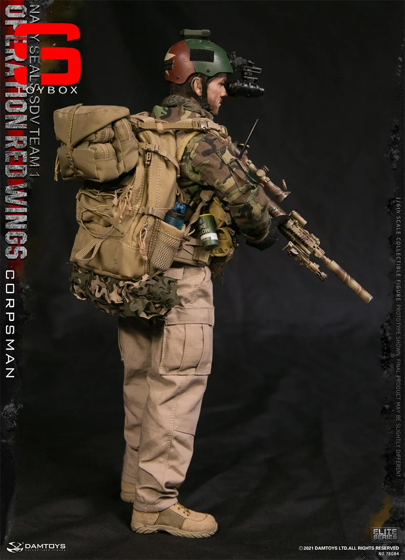 DAMTOYS-Ensemble complet de figurines d'action, jouet à collectionner, soldat masculin Corpsman, beurre, opération Red Wings 1, 78084, 1/6