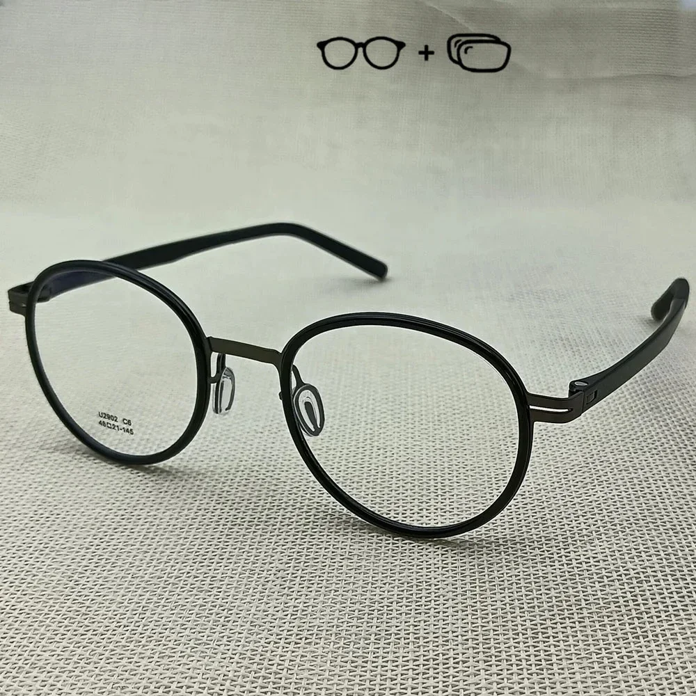 

KUXA мужские и женские фотохромные прогрессивные очки с защитой от синих лучей, модные круглые оптические очки