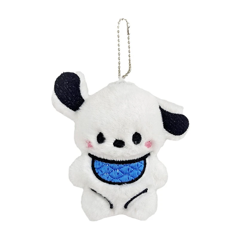 Cartoon Sanrio Plush Toy Hello Kitty Kuromi Melody Pendant Soft Stuffed Doll Plushies Keychain Car Key Ring Backpack Bag Decor