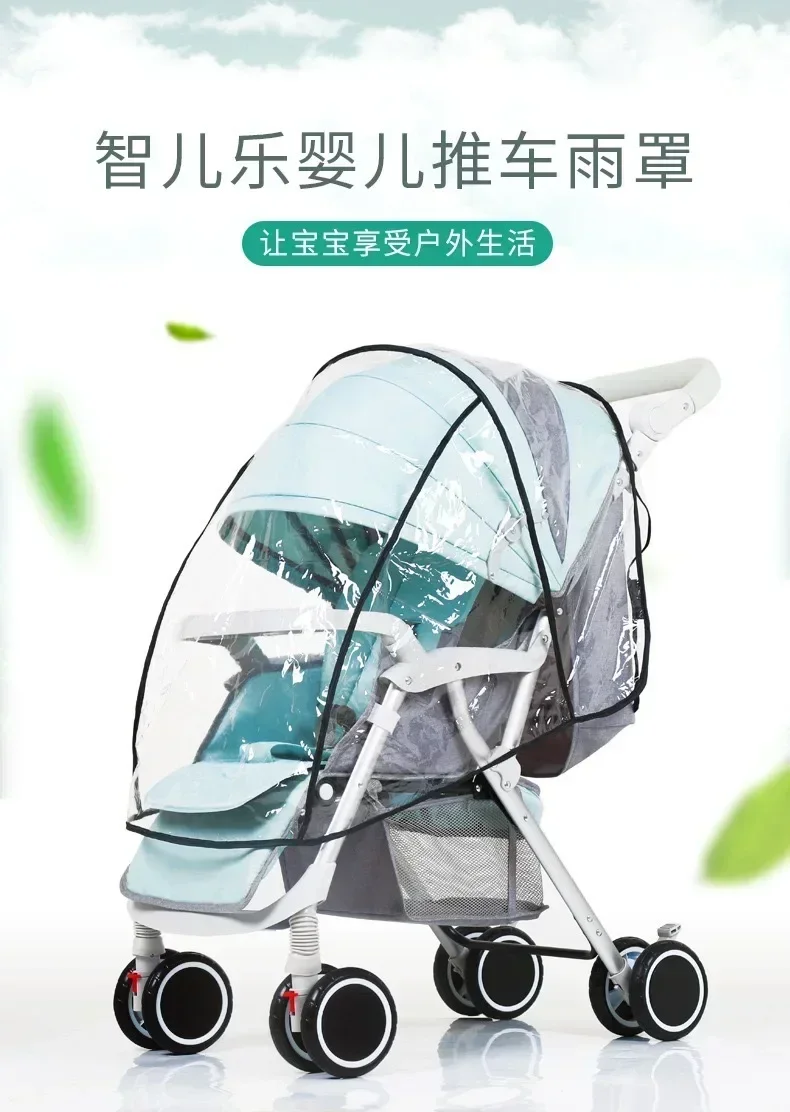 Universal Stroller Rain Cover Transparent Breathable Baby Car Weather Wind Sun Shield Trolley Umbrella Raincoat Accessories