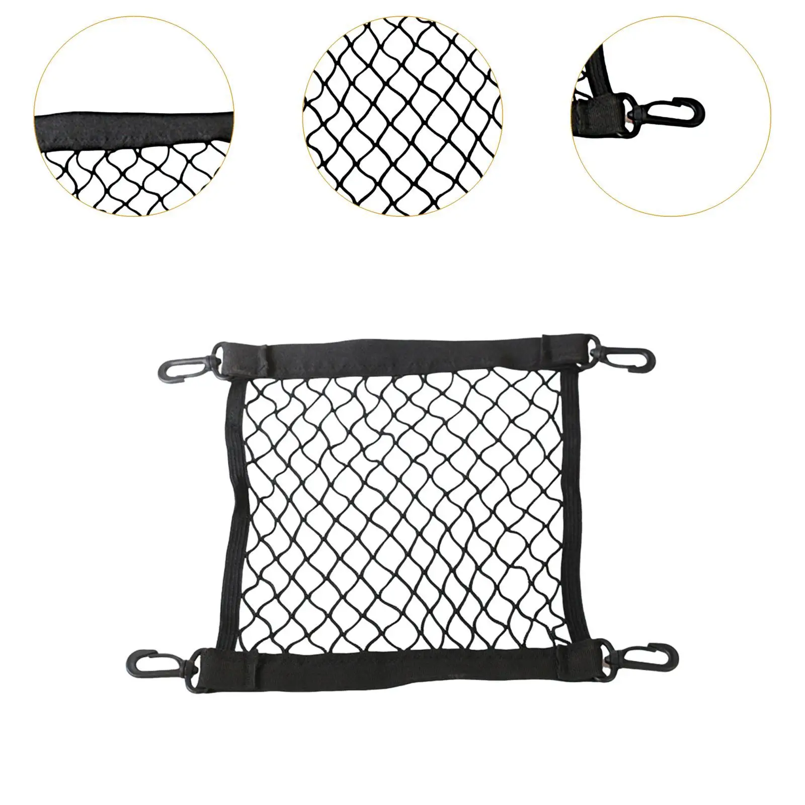 Road Bike Basket Cargo Net, Lightweight Portable Stretchable Netting for Motorcycle, Snowmobile Luggage view 5