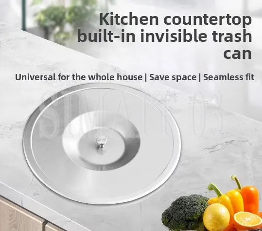 

304 Stainless Steel Kitchen Built-in Waste Bin Cabinet | with Hidden Sink Cutout & Classification