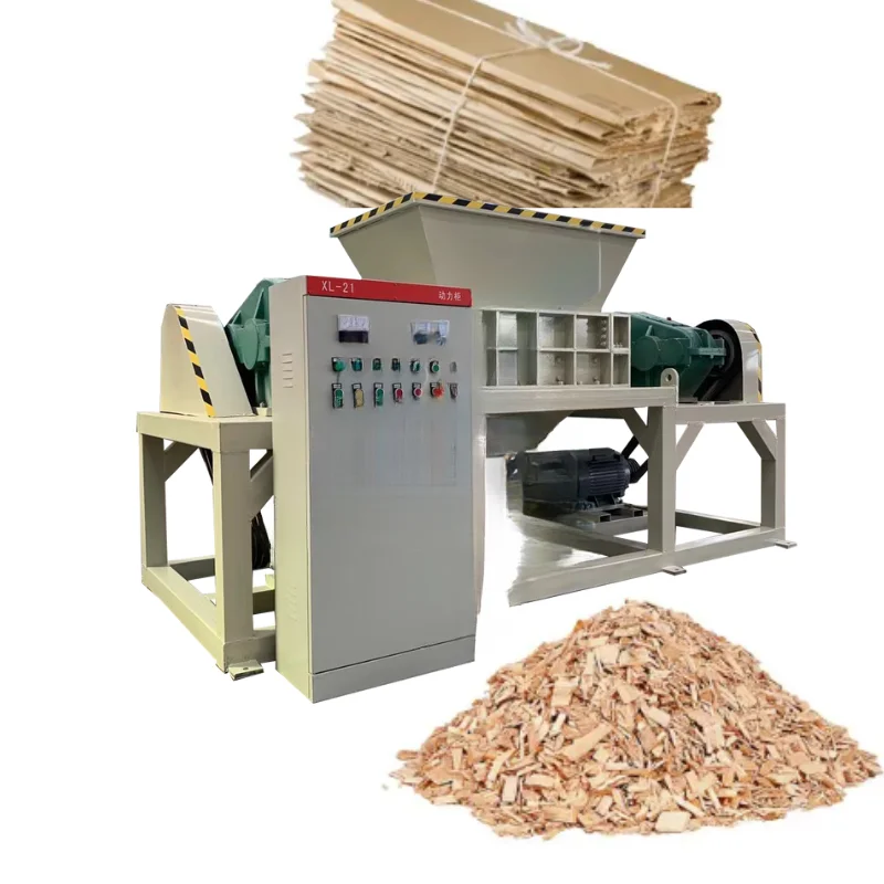 Powerful Carton Double Shaft Shredder Industrial Cardboard Shredding Machine