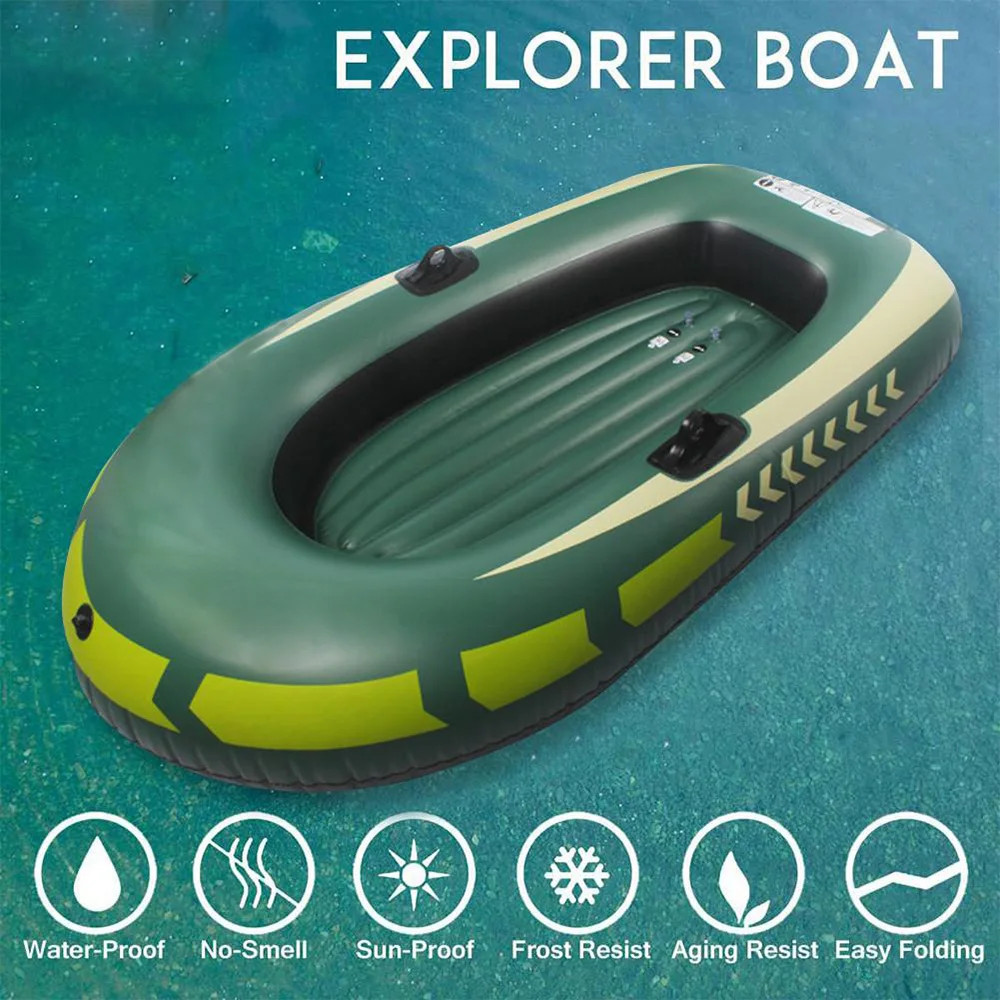 PVC Inflatable Boat Single/Double Person Kayak High Quality Canoe Motor Boat Suitable For Fishing Rafting Diving Water Transport