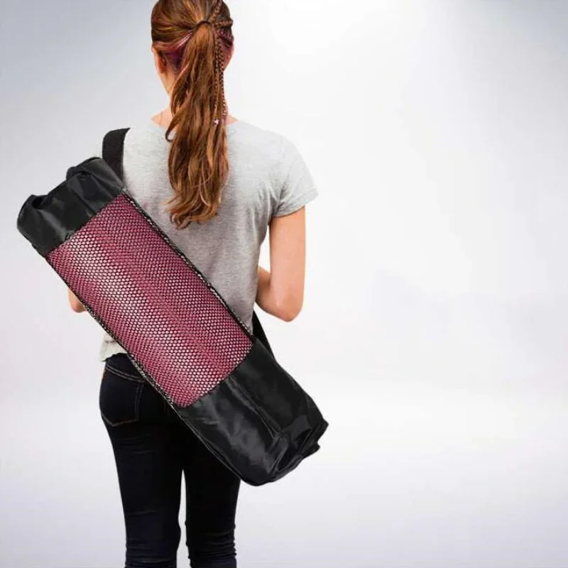 61/80Cm Zwarte Yoga Mat Tas Mesh Waterdichte Rugzak Yoga Tas Pilates Carrier Verstelbare Riem Sport Tool Gemak outdoor Tas