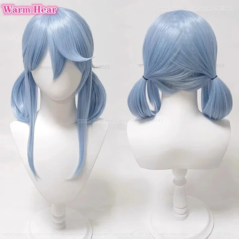 f,5.g'6\j/8,New Arrival Amau Ako Synthetic 45cm Long Blue Cosplay Anime Wigs Heat Resistant Hair Hallowee6;y'4\f,9/x.
