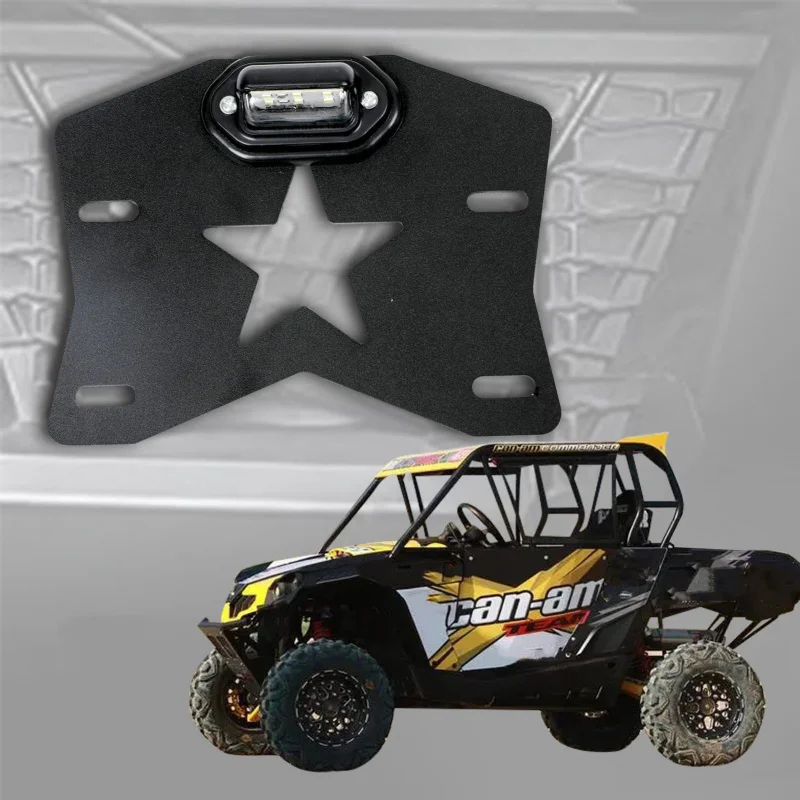 

SAAR Universal Aluminum License Plate Frame with LED Light Compatible with Ranger RZR XP 1000
