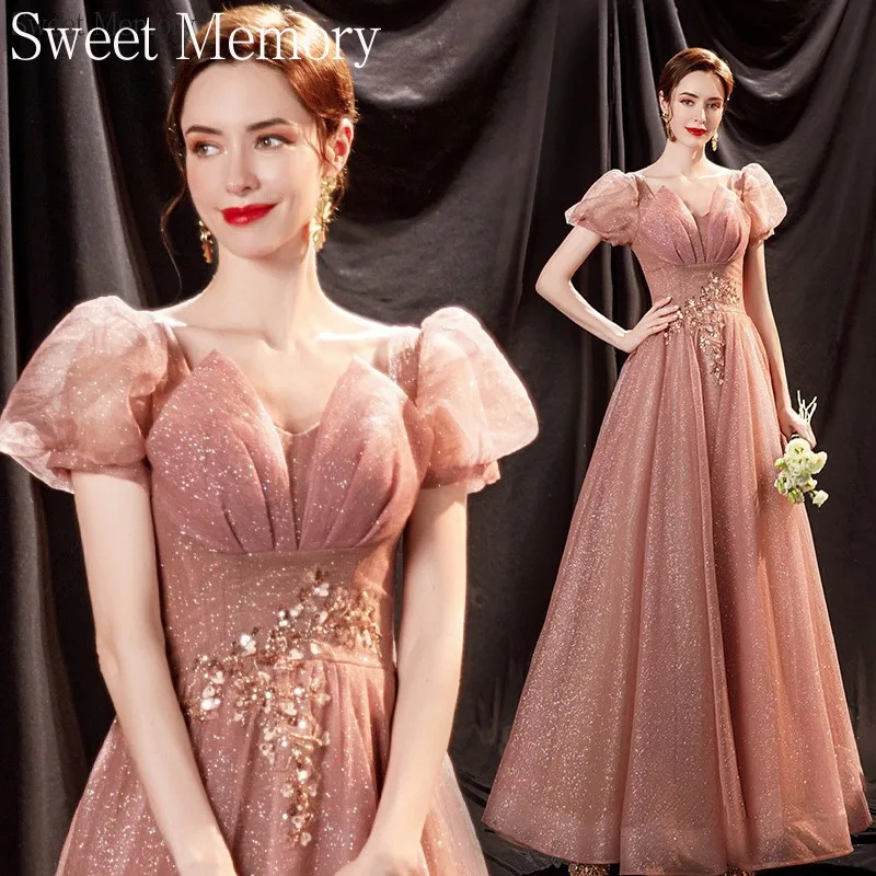 

N1142 Вечернее платье, свадебное платье для тостов, банкетное платье, милое платье для ежегодного собрания на память, платья для выступлений