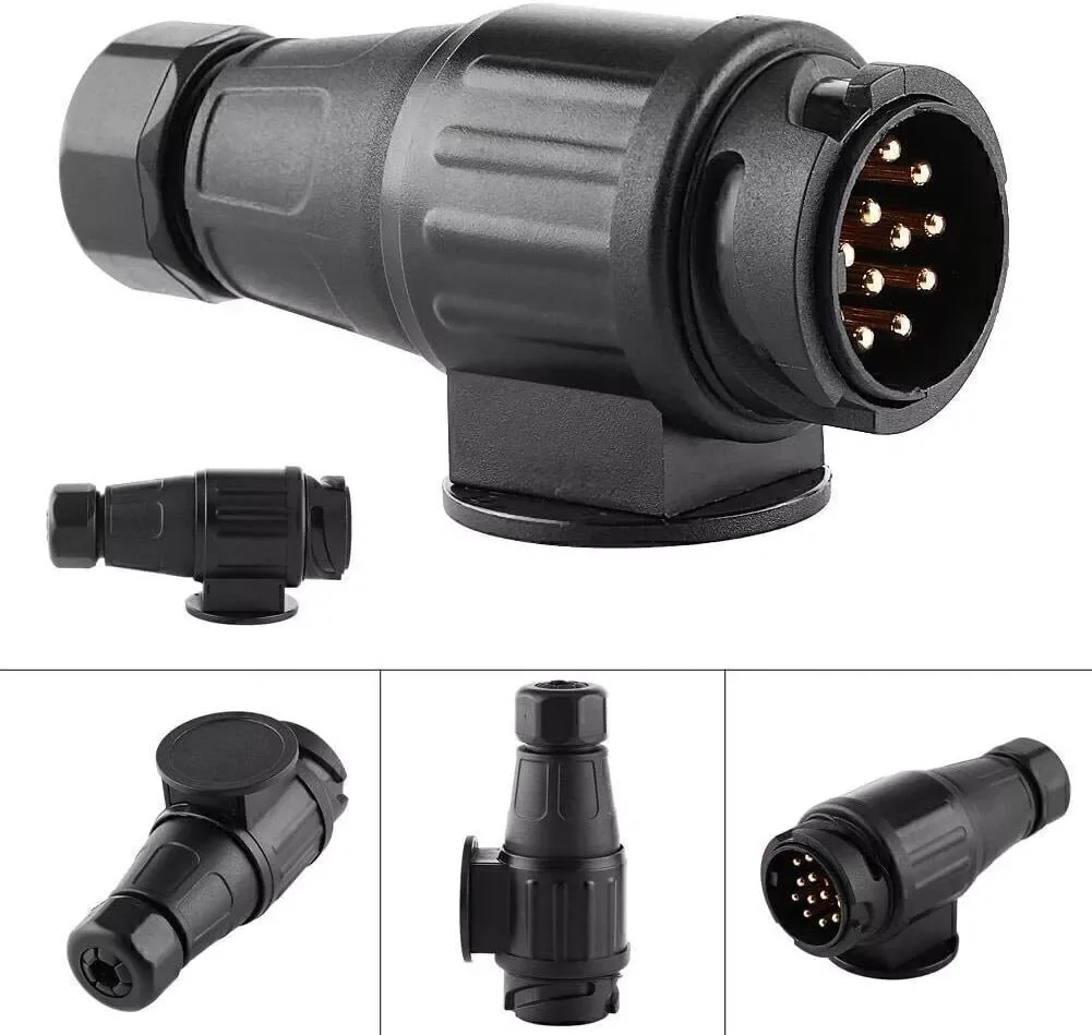 

13 Pin Towing Adaptor Trailer Caravan Truck Towbar Car Plug UK Adapter 12V Waterproof Electric Socket Converter Connector