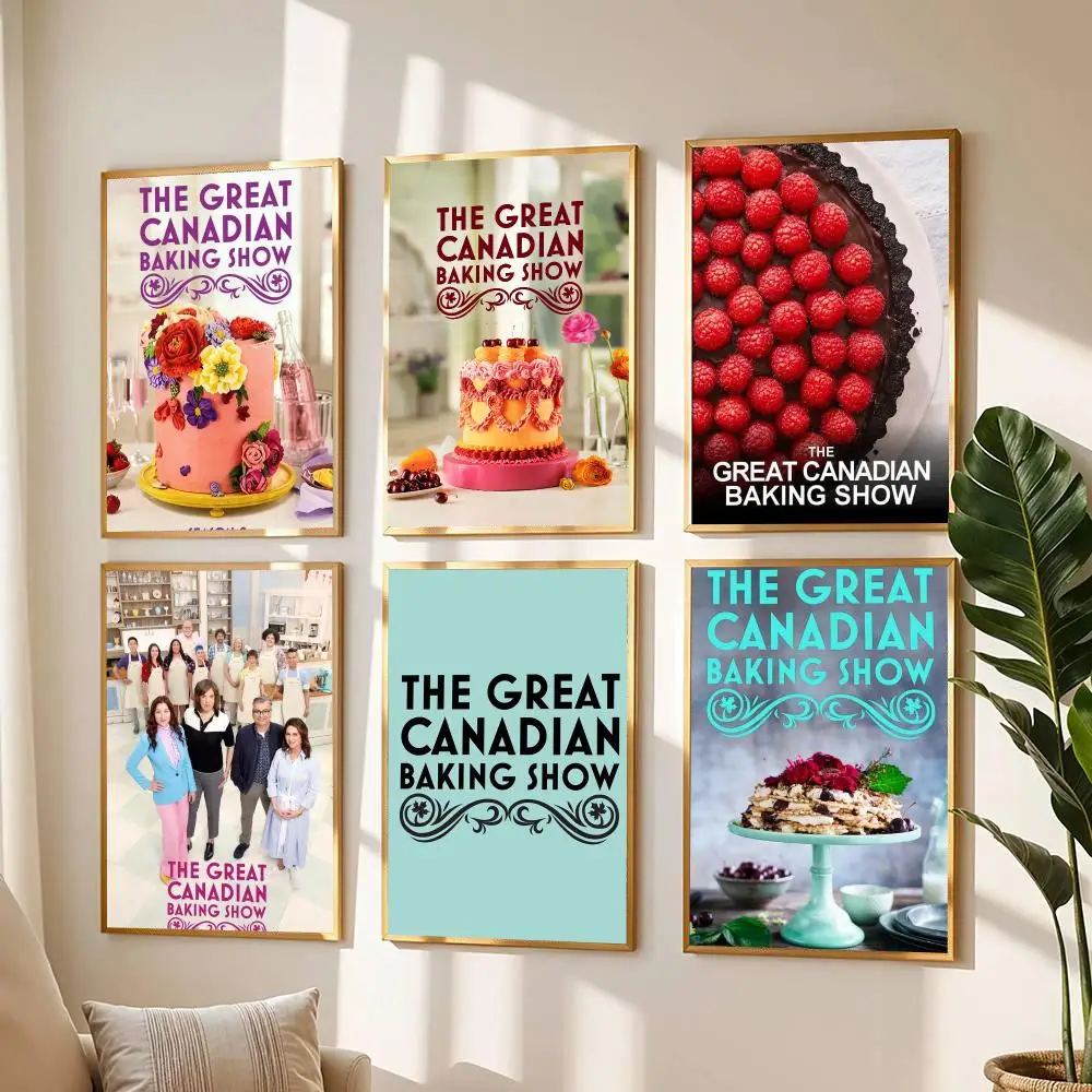 tv series T-The Great Canadian Baking Show-W Painting Calligraphy Boho Botanical Decor for Living Room  Elegant Home Style