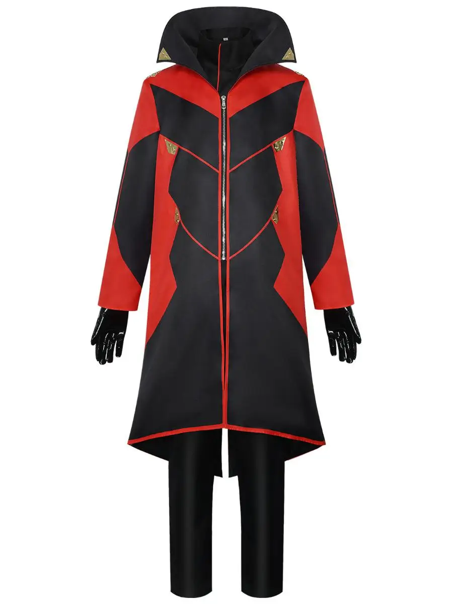   2 Costume de Cosplay rouge loween, ensemble de médecin tête d'œuf, vêtements traditionnels pour spectacle sur scène