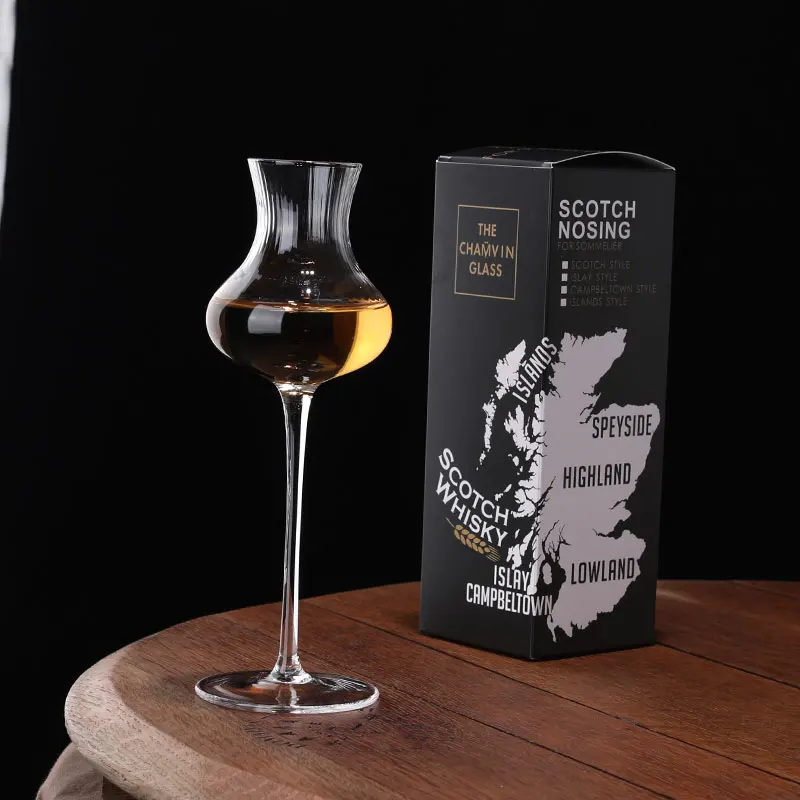 Vasos de Whisky de Cristal sin Plomo de Primera Calidad, Copa Profesional para Degustación de Aromas para Whisky/Brandy/Cócteles, Cristalería Soplada a Mano