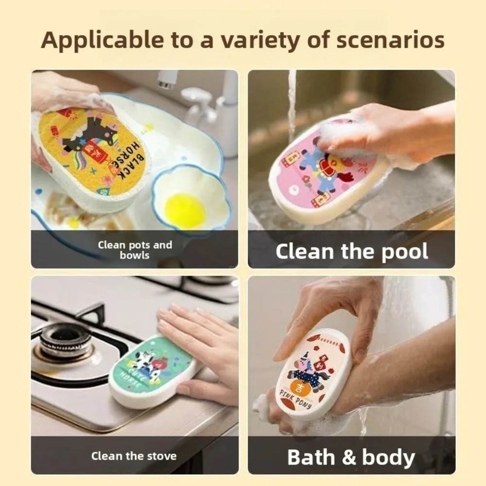 Extra Large Dishwashing Sponge Soft Absorbent Wood Pulp Cleaning Sponge Non-Scratch Cleaning Tools Scouring Pad Restaurant