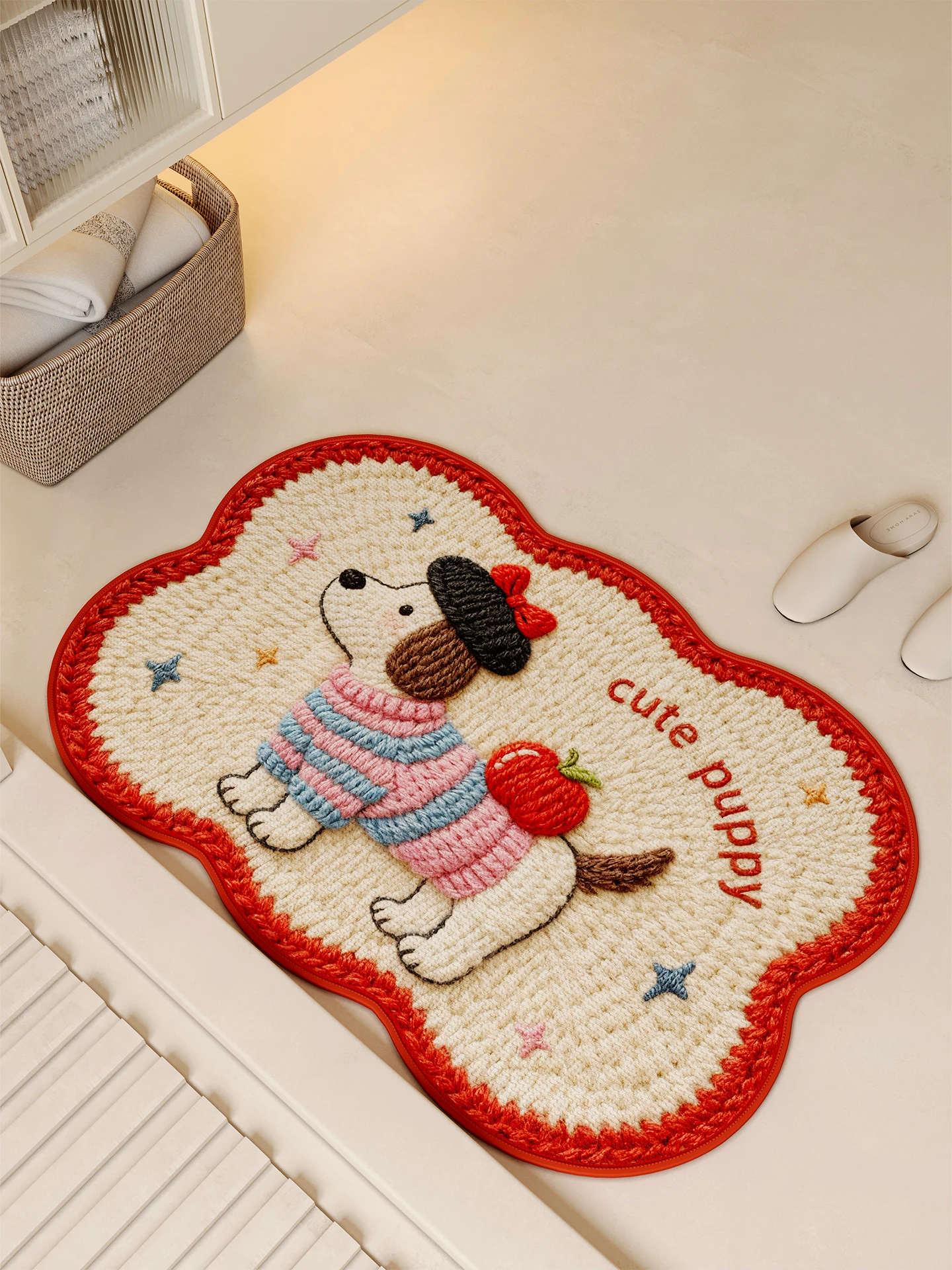 

Мультяшный впитывающий коврик для пола Batoom, быстросохнущий, напоминающий льняной, для дома, для туалета, прихожей, с сильной звукопоглощающей способностью