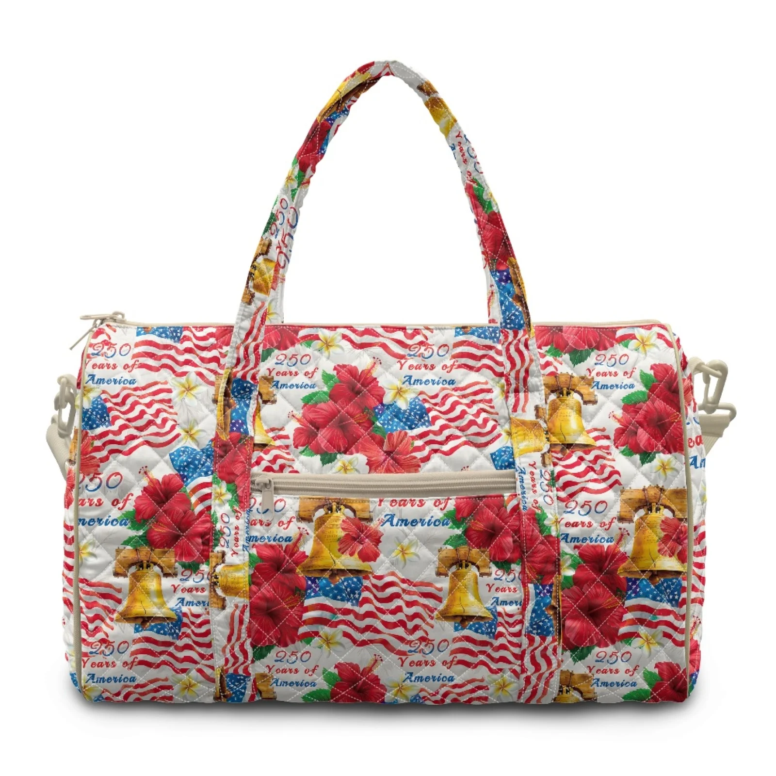 Coloranimal 250 Years Of America Art 2026 New Large Capacity Travel Duffels for Yoga Polyester Carry-On Tote