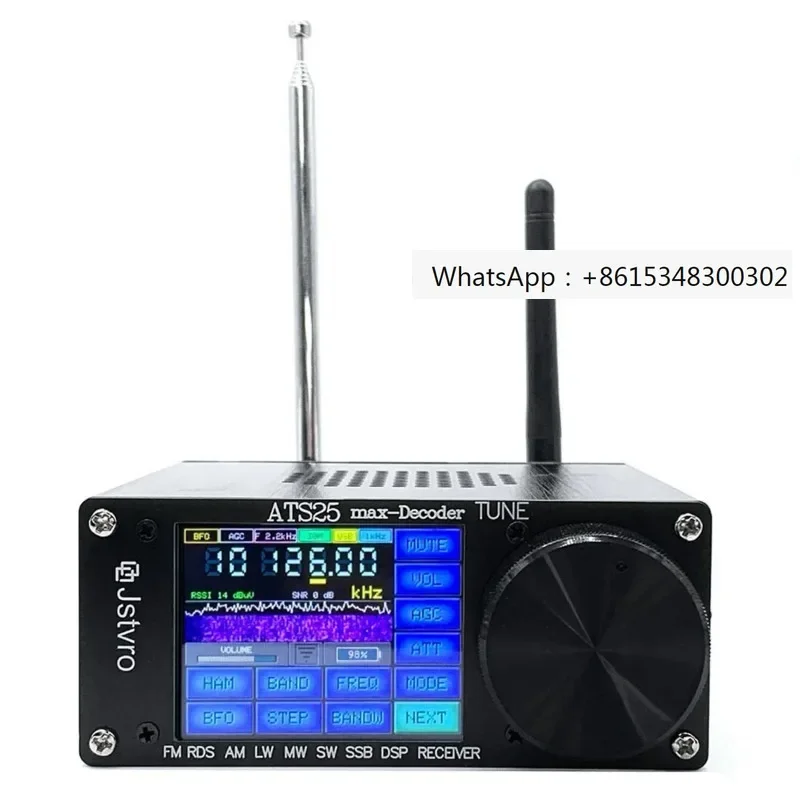 ATS-25Max-Decoder SI4732 Full Radio DSP FM LW MW SW SSB Receiver 2.4 Inch Touch Screen 64-108MHz Radio Receiver