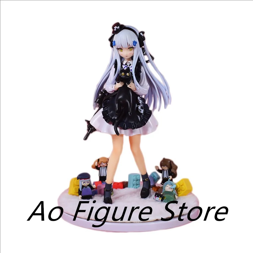 Anime Girls Frontline Beautiful Girl HK416 Gift of Black Cat PVC Girls Action Figure Model Toys 21cm