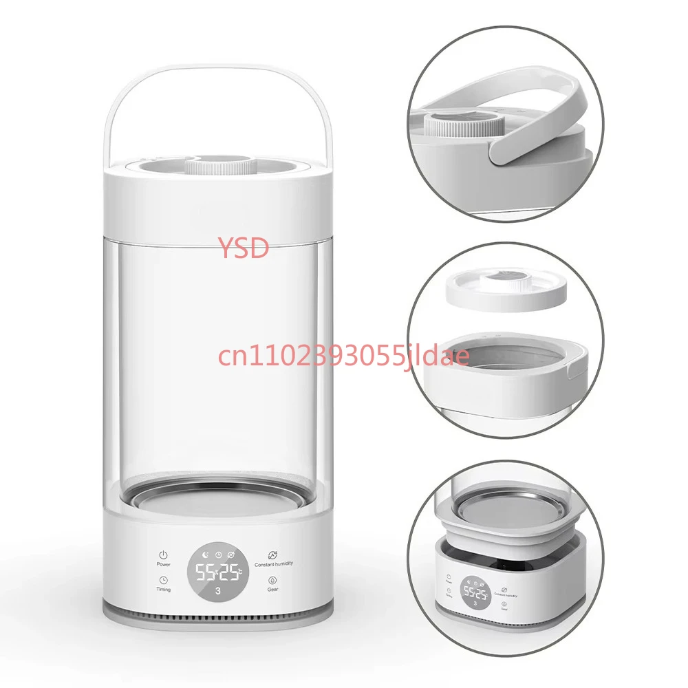 Glass Aromatherapy Humidifier, Warm Air Steam Type with High-Temperature Sterilization, Ideal for Home Bedroom Use