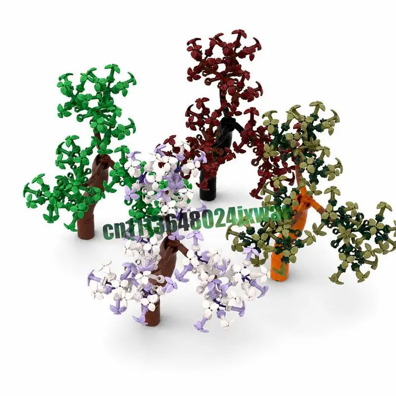 

544Parts Colorful Trees Landscape Scene MOC Building Blocks Creative Architecture DIY Assembly Educational Toy Collection Gift