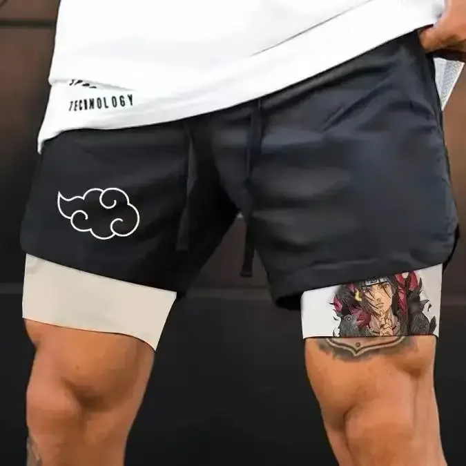 Summer boys anime ONE PIECE series printed cospaly shorts men's casual sports double beach pants