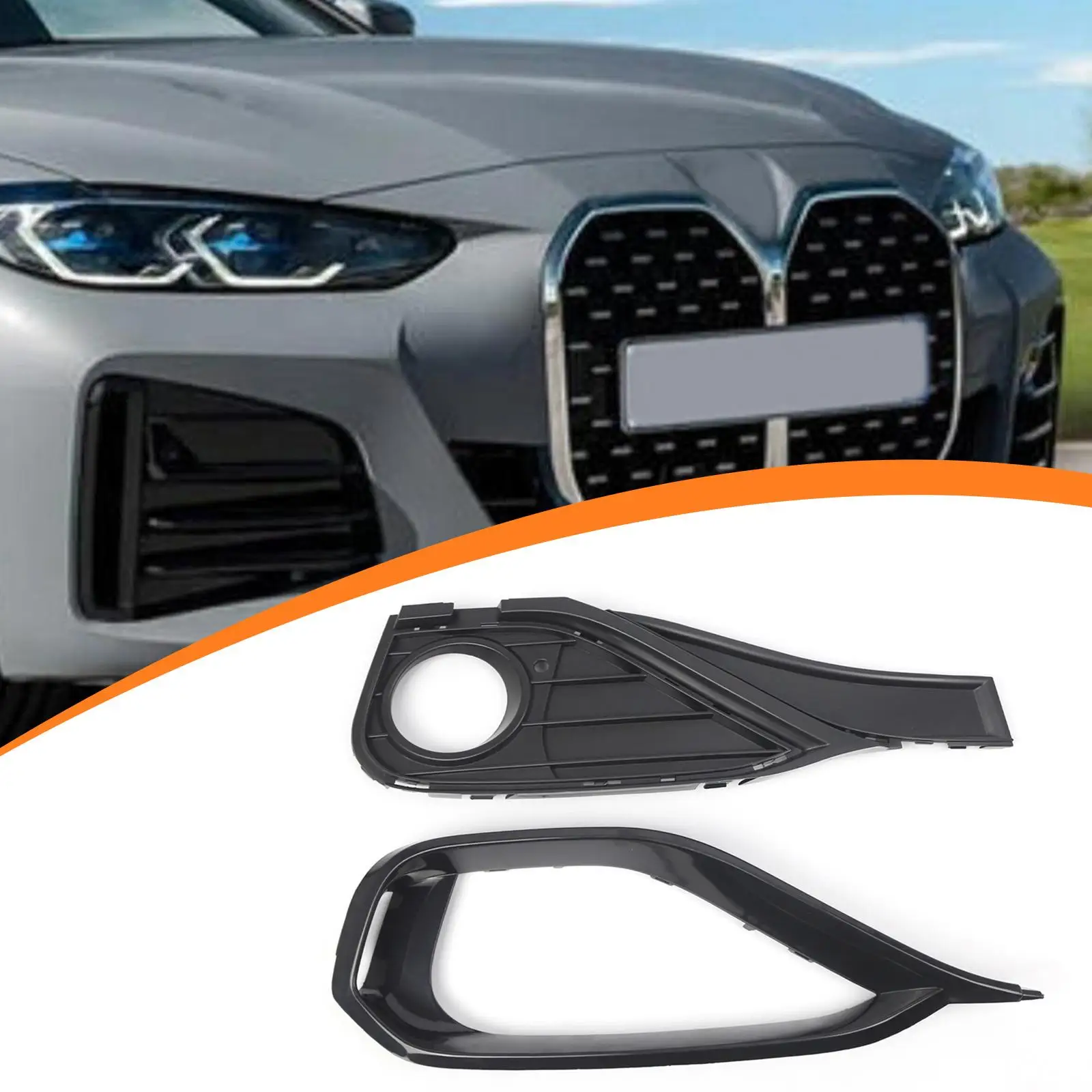 

Front Fog Light Trim Covers 51117294834 Fog Light Frame Covers for BMW 4 Series F32 14-20 428i Gran Coupe Base 2015-2016