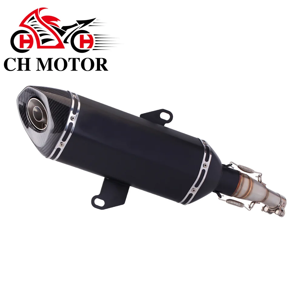 Slip On hochwertiges Motorrad-Auspuffanlage Escapes Para Motos Middle Link Pipe Carbon Fiber Schalldämpfer für Honda ADV 350 ADV 35