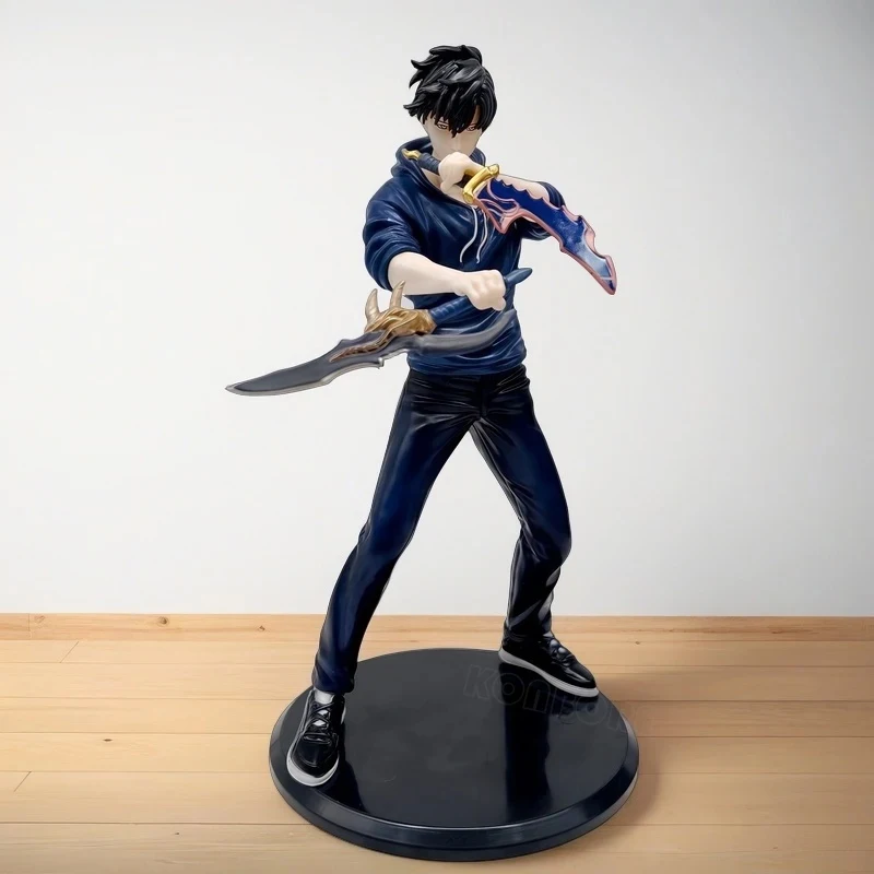 En stock, nivelación de suelo (versión anime), figura de acciónsung jinwoo, 21cm, pvc, modelo coleccionable, figura, exhibición, mercancía de anime