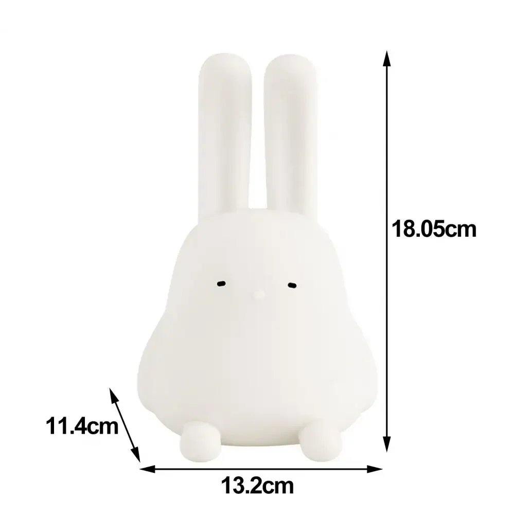 Folding Ear Rabbit Desk Lamp with Timing Function USB Rechargeable Atmosphere Night Light Mobile Phone Holder Kids Birthday Gift