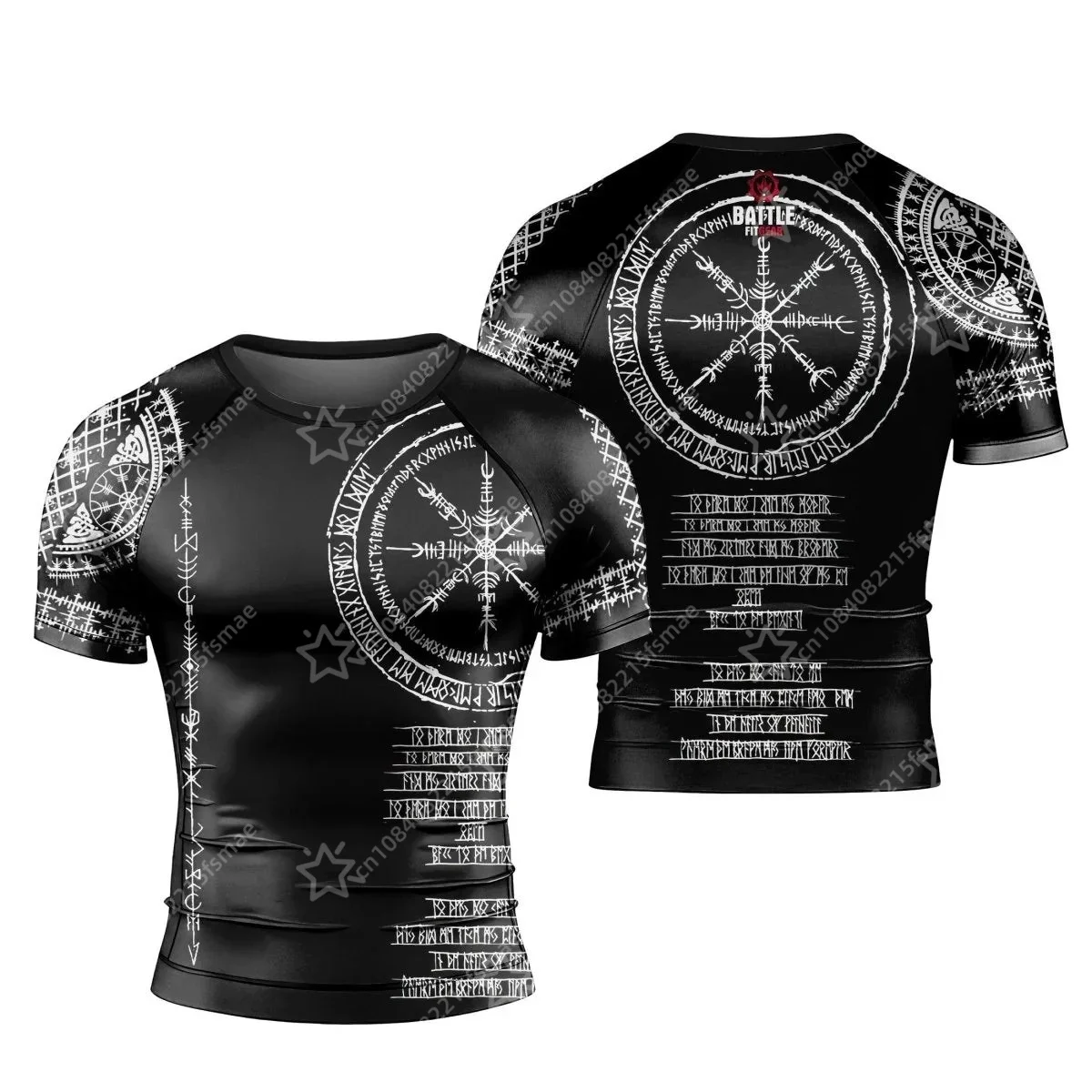 Viking Nordic Mythology 3D Print T-shirt Men Odin Runes Vegvisir Valknut Short Sleeve Graphic Tee Summer Gym Fitness Streetwear