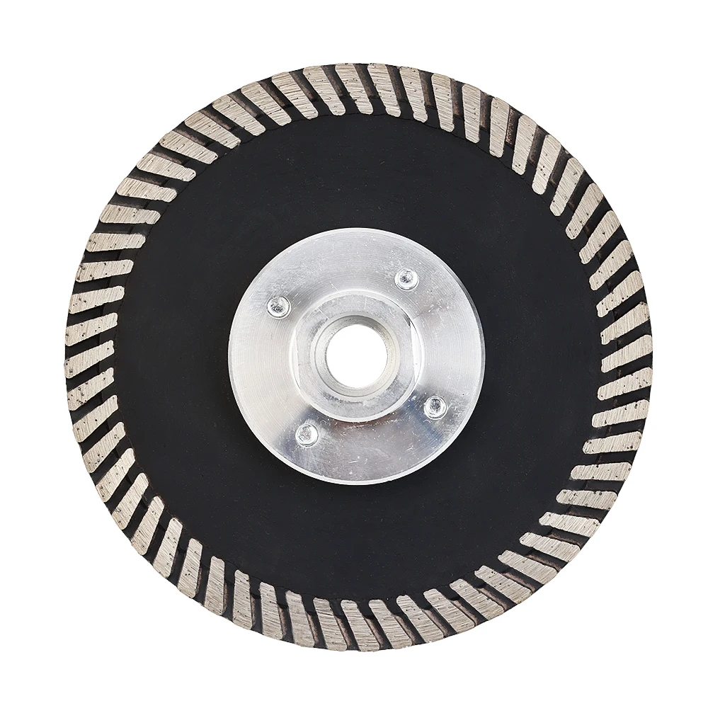 Cuchillas de corte y pulido de diamante turbo prensadas en caliente de 115mm con brida extraíble corte M14 para ladrillo, hormigón y granito, 1 ud.